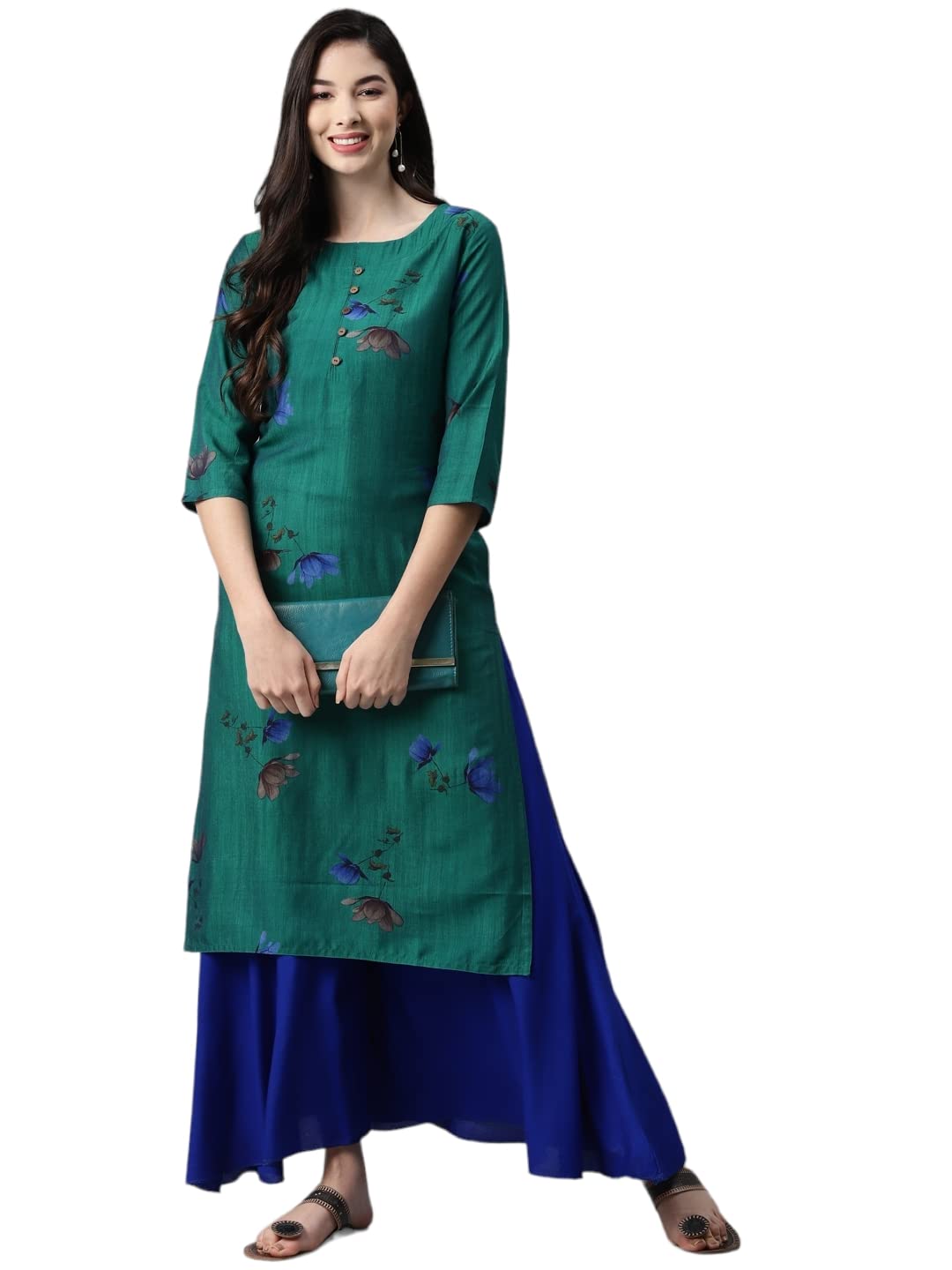 Aarika WomenS Green Color Printed Kurti (Kurti-1716-Green-40)