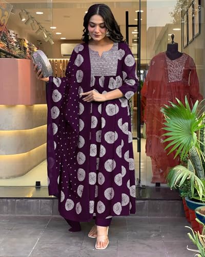 Toochki Gown For Women Wedding | Three Piece Dress For Womens Long | Anarkali Dresses | Ethnic Wine Gowns | Anarakali Suit | Pri