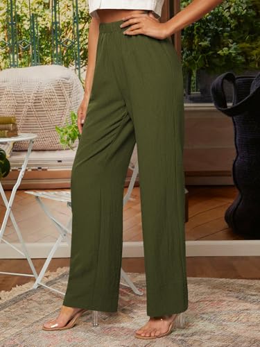 Toplot WomenS High-Waisted Trousers | Tailored Wide-Leg Pants | Casual & Formal Wear | Chic And Elegant Look (Women-Trouser-5230