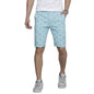 The Indian Garage Co Men Slim Fit Printed Mid-Rise Shorts Sea Blue