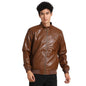 Turtle Men Polyurethane Brown Plain Regular Fit Full Sleeve Casual Windcheater