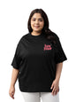 Juneberry 100% Pure Cotton Oversized Fit Latest & Trendy All Over Prints Half Sleeve Plus Size T-Shirt For Women & Girls (Ps_Jbs