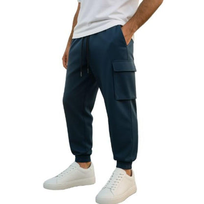 Nobero MenS Regular Sweatpants (1M-Bwjg-R0150-Et_Navy Blue