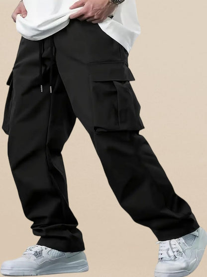 Indoprimo MenS Regular Casual Pants (B0Dfpkwp7B_Black