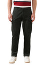 Dennis Lingo Men Olive Green Solid Straight Fit Cargo Trouser