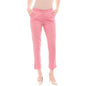 Aurelia Womens Slub Casual Pants (Pink_Small)
