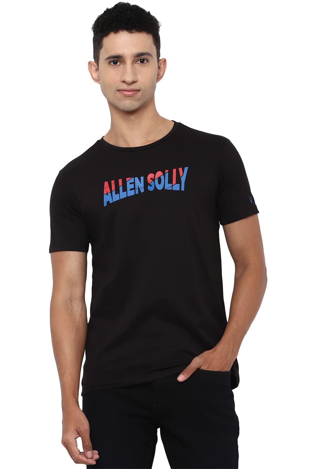 Allen Solly Men Printed Graphic Casual Crew Neck T-Shirt