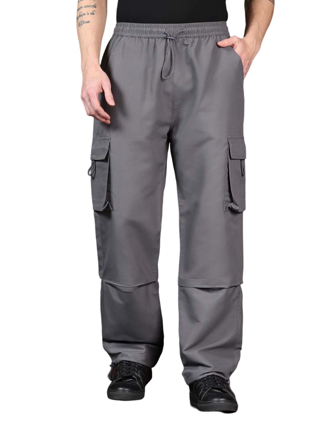 Kotty MenS Cargo Pants | Cotton Cargo Pants For Men | Comfortable & Stylish Cargos(Grey,30)