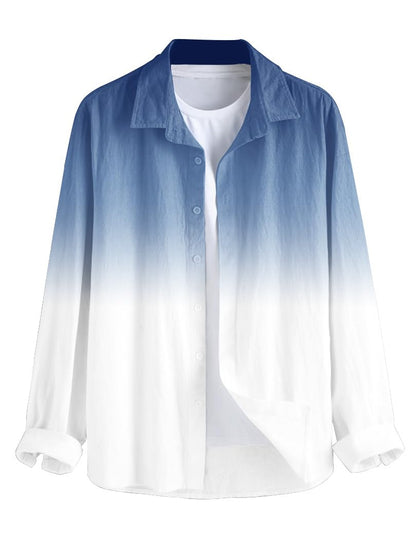 BE ACTIVE Mens Casual Linen Blend Ombre Faded Shirt || Casual Shirts for Men || Men Casual Shirt || Casual Wear Shirts (CPR0156