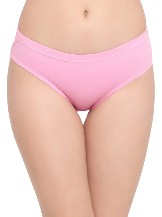 Clovia Cotton Mid Waist Hipster Panty with Inner Elastic (PN2508P14_Pink_M)