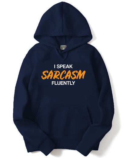 ADRO Men's Cotton Neck Hooded Sweatshirt (H21-M-SCM-NB_Navy)