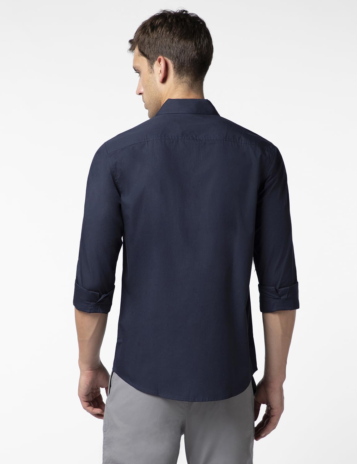 FYLTR Mens Solid 100% Cotton Casual Full Sleeves Shirt with Pocket