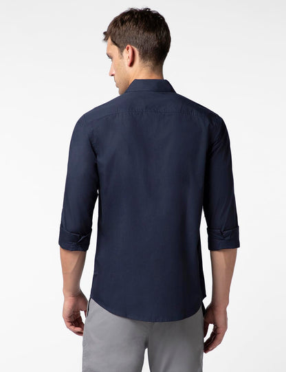 FYLTR Mens Solid 100% Cotton Casual Full Sleeves Shirt with Pocket