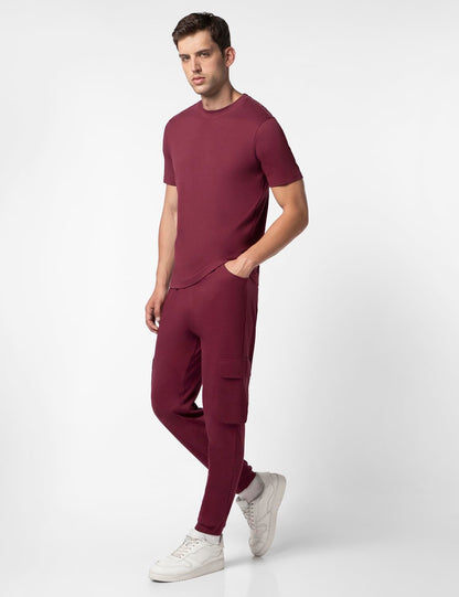 FYLTR Mens Crewneck T-shirt & Cargo Jogger Co-ord Set - 100% Cotton | Half Sleeve T-shirt| Jogger with Side & Cargo Pockets