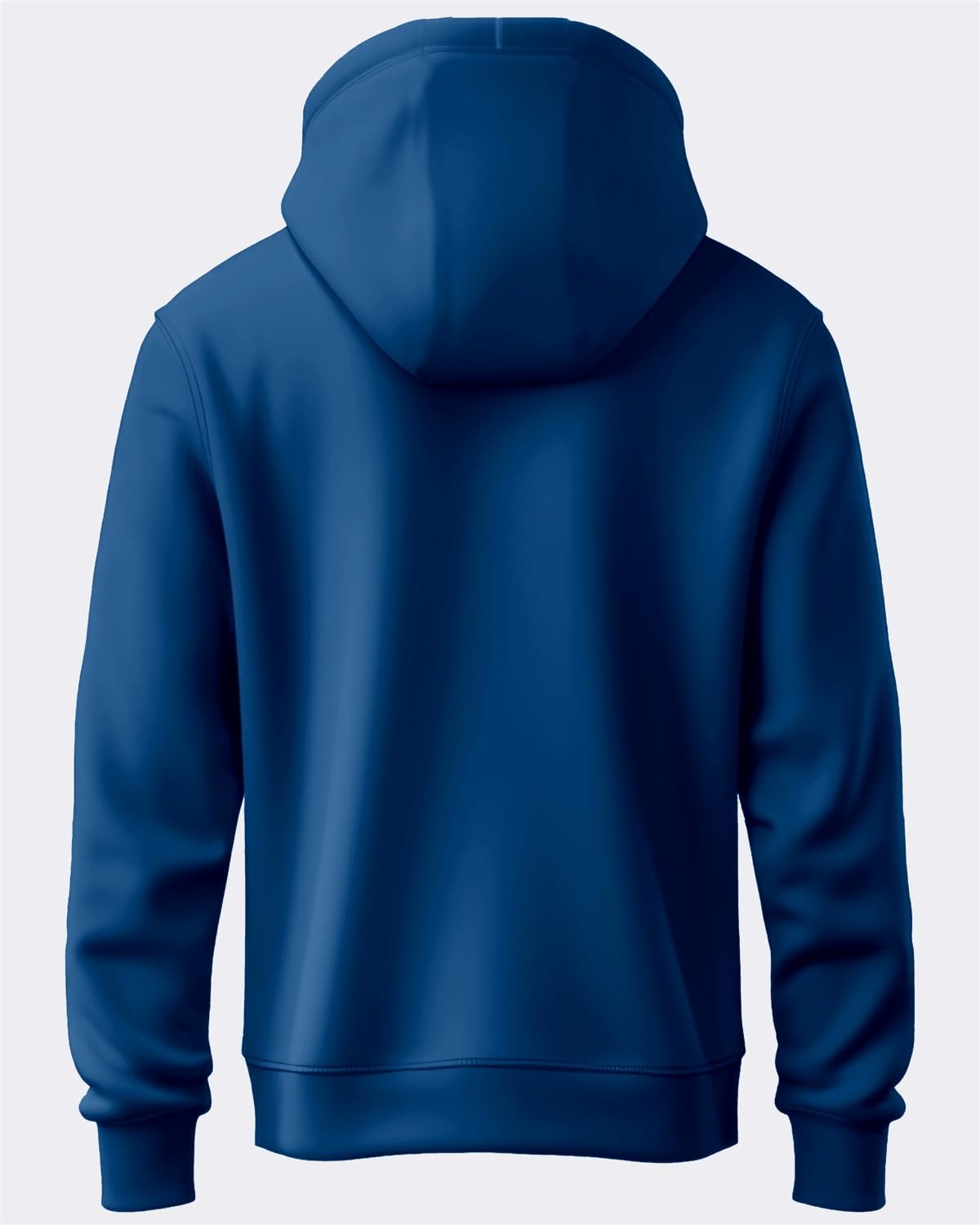 ADRO Mens Cotton Neck Hooded Sweatshirt (H24-FECT-RB_Royal Blue