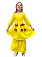 A.T.U.N. (ALL THINGS UBER NICE) A.T.U.N. Girls Yellow Kurta with Sharara Set