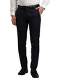 Turtle Men Poly Viscose Ultra Slim Fit Navy Formal Trouser