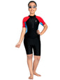 Aarika Boys Sports Wear Black-Red Colour Solid Swim Suit-(4-15 Years)-(New_SW_SHM_AB_614_Black_RED_6)