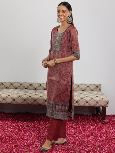 Libas WomenS Silk Blend Kurta Set (49138