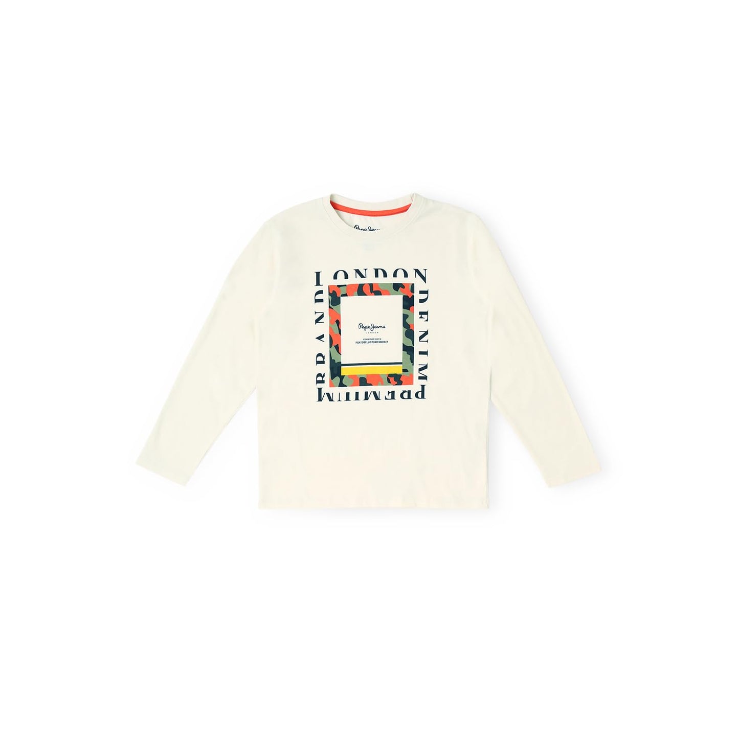 Pepe Jeans BoyS Regular Fit T-Shirt (Pb503795_Ivory White