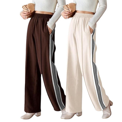 Greciilooks WomenS Relaxed Fit High Rise High-Waist Korean Style Trousers | Elegant Pants | Stylish Formal & Casual Wear (Avail