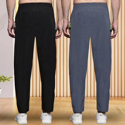 Pinkmint Combo Track Pant for Men Soild with Pocket Active Wear ll Gym Wear (Pack of 2)
