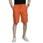The Indian Garage Co Men Slim Fit Solid Mid-Rise Cargo Shorts Apricot Orange