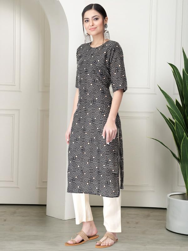 Pinkmint WomenS Crepe Printed Kurta Pant Straight Kurta Set For Women(Pack Of 3)