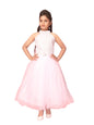 Aarika Girl's Net A-Line Maxi Dress (New_G-1188_Pink