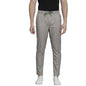 The Indian Garage Co Men Regular Fit Self Design Mid-Rise Stretchable Jogger Trousers Light Grey