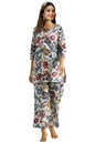 Toochki WomenS Multi Color Floral Printed Rayon Stitched Dress | Dress For Women | A Line Dress | 3/4 Sleeve Dress | Western Dr