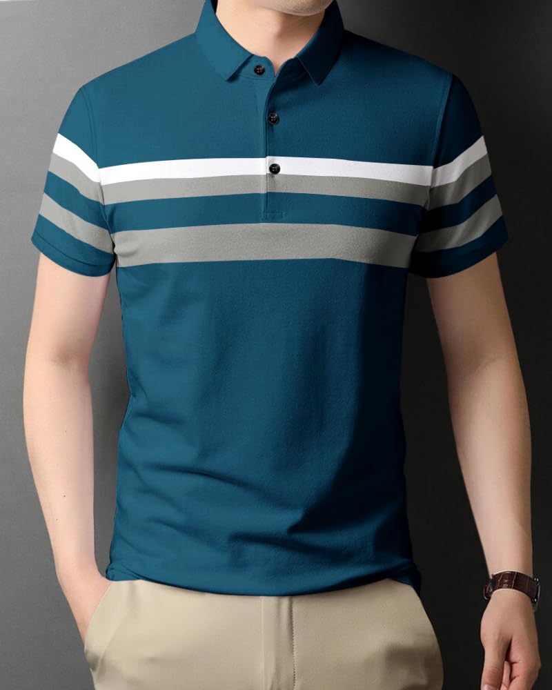 MenS Regular Fit Polo T Shirt (Combo Pack Of 2) |Half Sleeves |Collar Tshirts |Nobel Monk T Shirt | Casual Tshirt