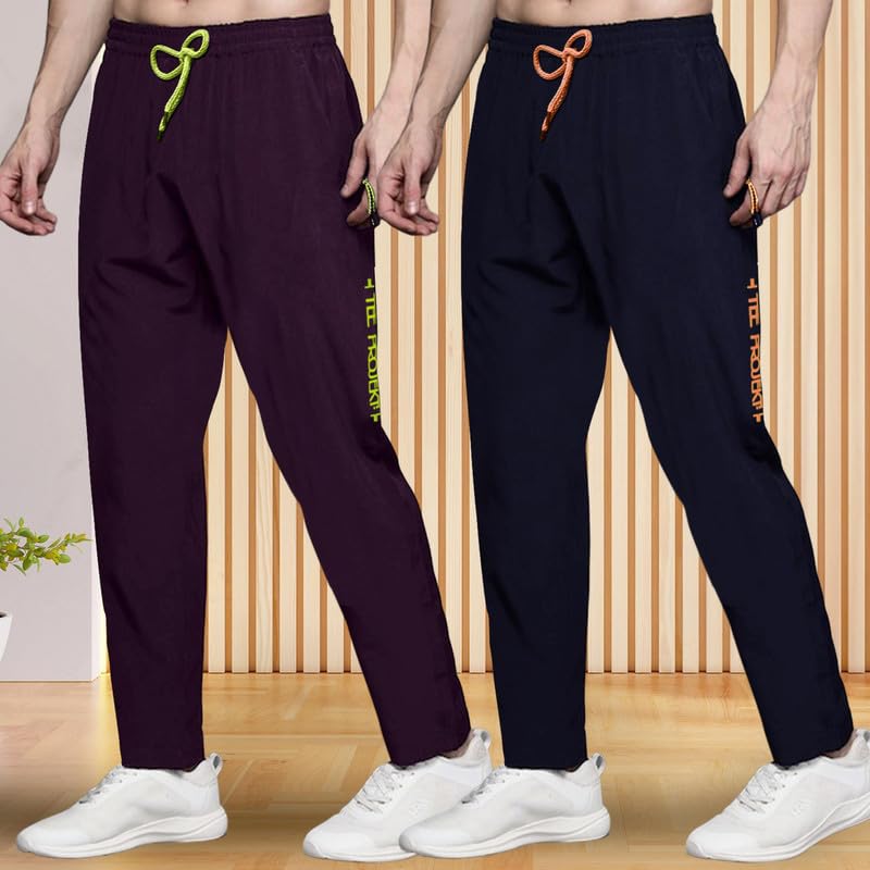 Pinkmint Combo Track Pant for Men Soild with Pocket Active Wear ll Gym Wear (Pack of 2)