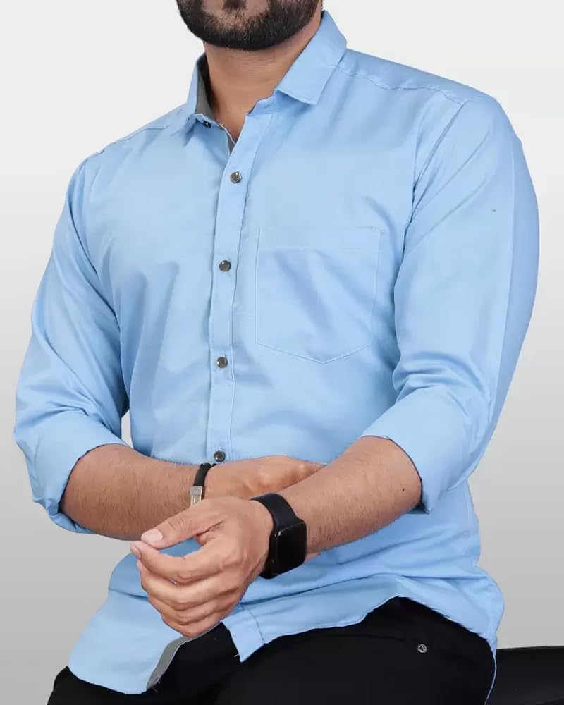 Eyebogler Men Casual Regular Fit Cotton Shirt