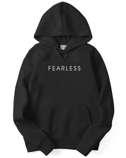 ADRO Men's Cotton Neck Hooded Sweatshirt (H22-M-FRL-BL_Black)