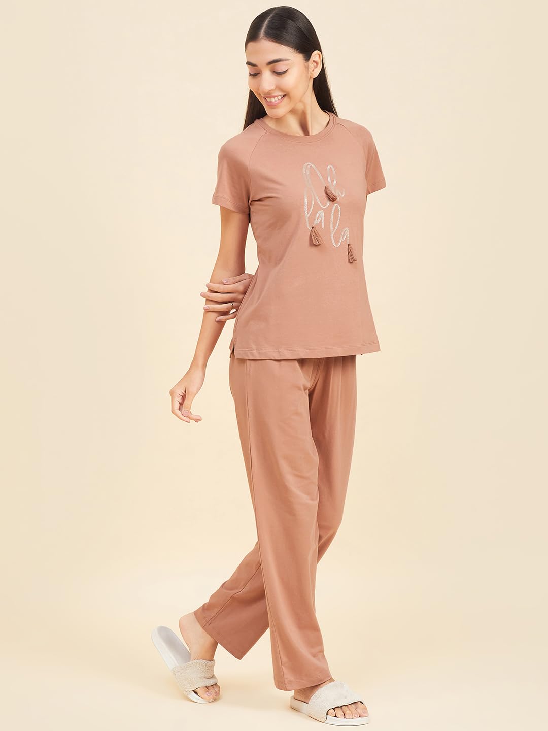 Sweet Dreams Women Printed Half Sleeves Pyjama Set