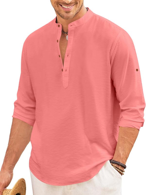 ROYALSCOUT Mens Button Down Cotton Casual Shirt Offering Wrinkle-Free Elegance Perfect for Workdays, Weekend Gatherings, or Tra