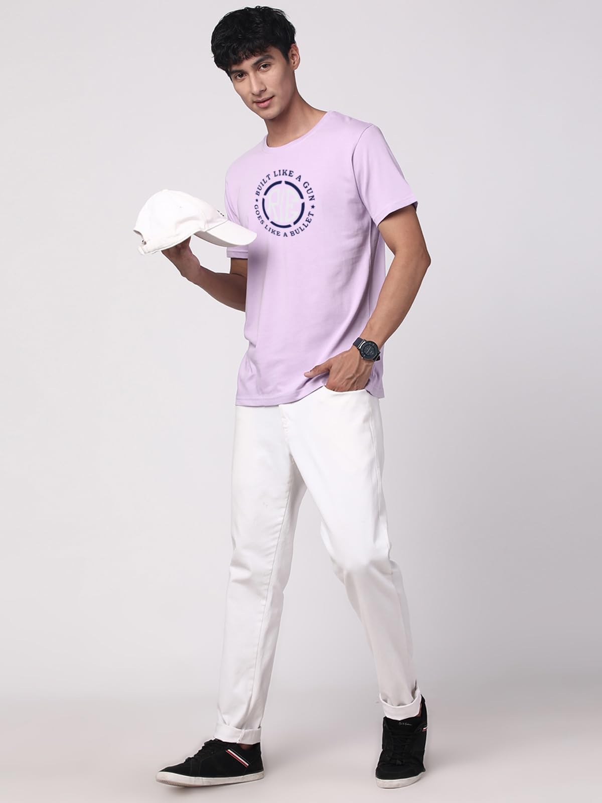 ADRO Tshirt for Men | Printed T Shirt for Men | 100% Cotton T-Shirt |Printed T Shirt | T-Shirts | RN24-BUL-PU