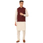 Jompers Mens Solid Kurta Pyjama Set With Nehru Jacket