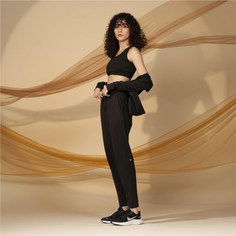 Blissclub Women The Ultimate Tapered Pants | Mid Rise | Adjustable Drawstring | Elasticated Waistband | 2 Side Pockets | Narrow