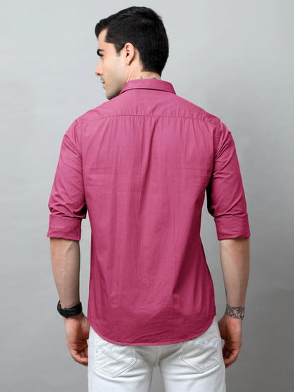 Tee Projekt Cotton Shirt for Men ll Front Pocket Shirt ll Stylish Long Sleeve Shirt ll Soild Regular Fit (Pack of 2)