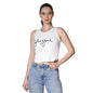 OM SAI LATEST CREATION Crop Tops for Women || Ribbed Solid Chest Printed Crop Top for Girls || Text & Hart Print with Round Neck