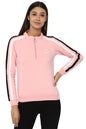 Allen Solly Women Striped Polyester Hooded Crew Neck T-Shirt