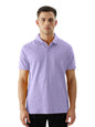 The Souled Store Solid: Deep Lavender Men and Boys Short Sleeve Collared Neck Regular Fit Polos