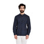 Fabindia Men Printed Slim Fit Kurta Shirt Cotton_S Blue