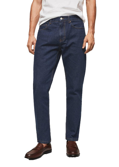 Kotty MenS Regular Mid Rise Dark Blue Jeans