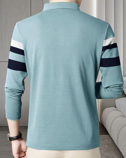 Noble Monk MenS Regular Fit Polo T Shirt |Full Sleeves |Collar Tshirts | Casual T-Shirt For Men