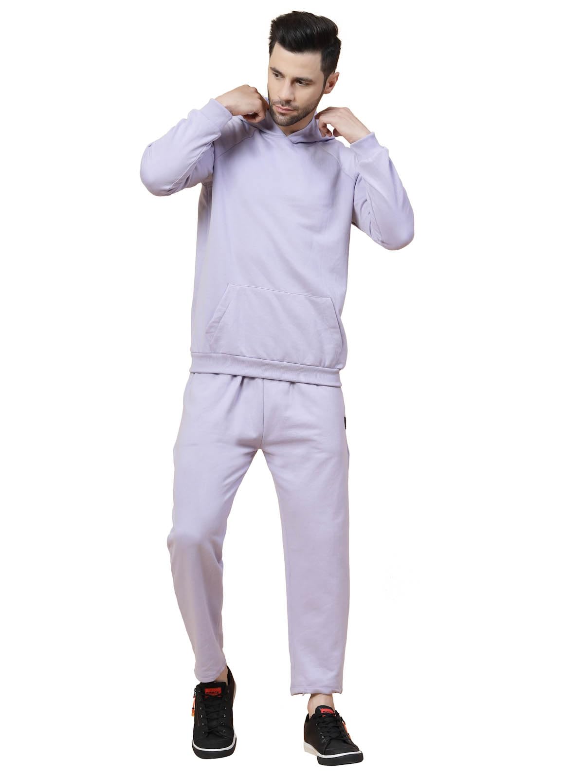 Rigo Cotton Fleece Full Sleeves Oversized Co-ord Set for Men | Printed Hooded Track Suit Set for Men