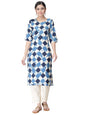 Pinkmint Kurta Set for Women Cotton Printed Straight Kurta with Pant (Pack of 1)