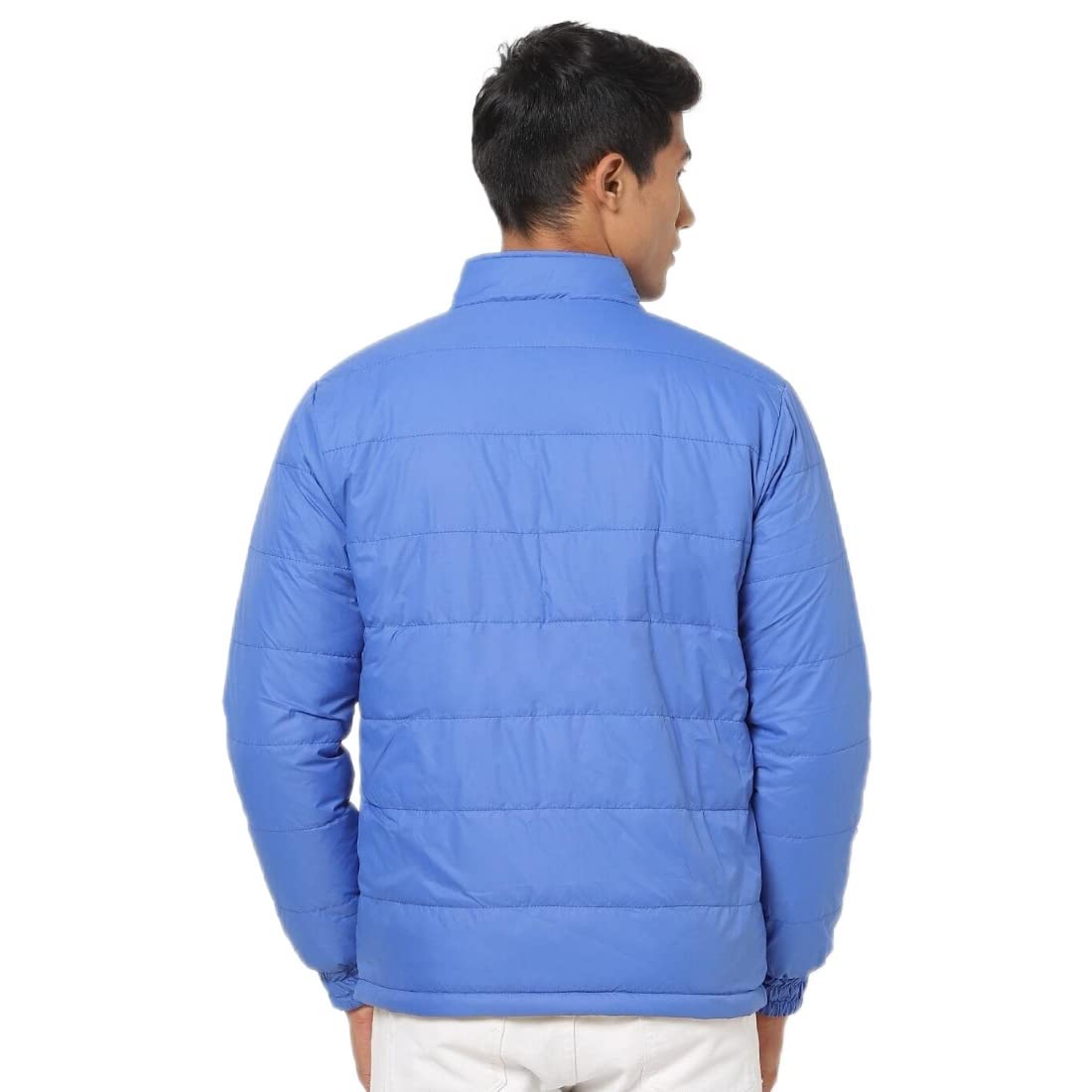 Bewakoof Mens Solid Regular Fit Full Sleeve Round Neck Poly Blend Reversible Puffer Jacket